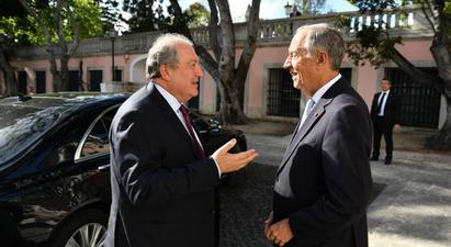 Հայաստանն ու Պորտուգալիան հաջող գործընկերներ կարող են լինել մի շարք ոլորտներում. Արմեն Սարգսյանը հանդիպել է Պորտուգալիայի նախագահի հետ