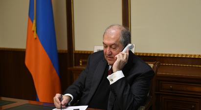 Նախագահ Սարգսյանը հեռախոսազրույց է ունեցել ԱՀԿ գլխավոր տնօրեն Թեդրոս Ադհանոմ Գեբրեյեսուսի հետ
