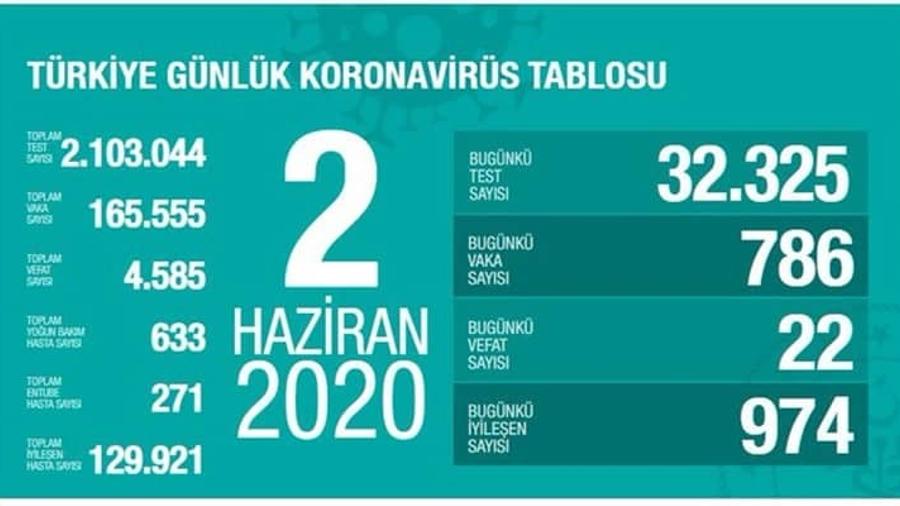 Թուրքիայում կորոնավիրուսով վարակվածների թիվը հատել է 165․000-ի սահմանը |ermenihaber.am|