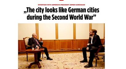 Ստեփանակերտն այսօր նման է Գերմանիայի քաղաքներին Երկրորդ համաշխարհային պատերազմի ժամանակ. նախագահ Արմեն Սարգսյանի հարցազրույցը գերմանական «Բիլդ» պարբերականին