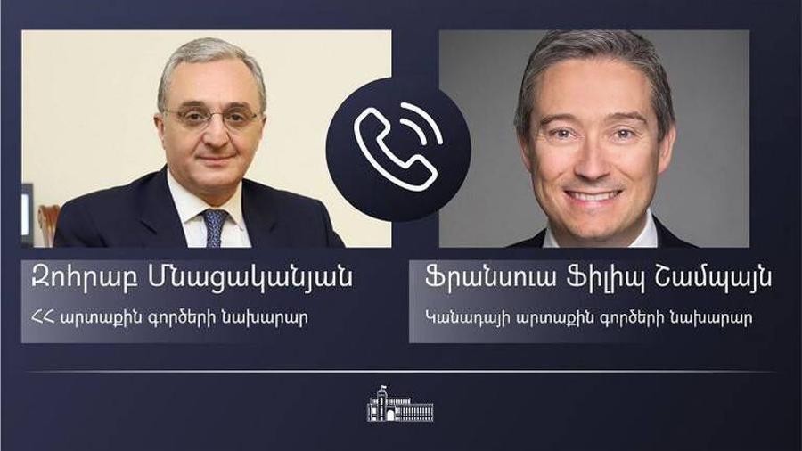 Հայաստանի և Կանադայի ԱԳ նախարարները հեռախոսազրույց են ունեցել