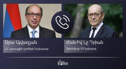Տեղի է ունեցել Հայաստանի և Ֆրանսիայի ԱԳ նախարարների հեռախոսազրույցը
