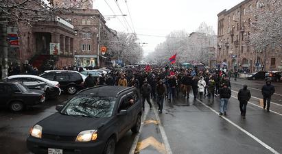 Բողոքի ակցիաներ Երևանում. փակ են կենտրոնական մի քանի փողոցներ
