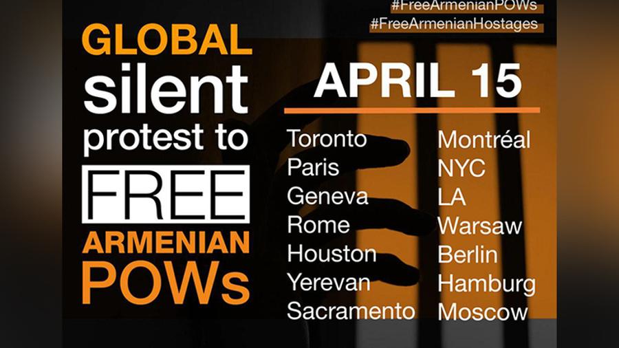 Աշխարհի տարբեր կողմերի 14 քաղաքներում կիրականացվեն լուռ ակցիաներ՝ հայ ռազմագերիներին ազատ արձակելու պահանջով
