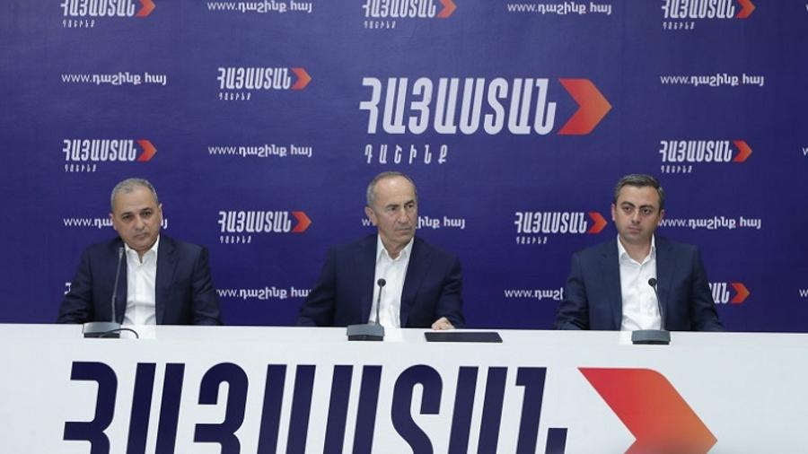«Հայաստան» դաշինքը հրապարակել է ընտրական ցուցակի առաջին 50 թեկնածուների ցանկը