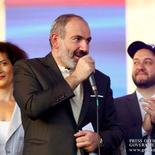 The pre-election meeting headed by Nikol Pashinyan is taking place at the Republic Square now. The PM candidate of the "Civil Contract" had invited citizens to a meeting today at 20:00, stating that the most important thing during this meeting must be everybody's participation. Pashinyan will deliver a program speech and will talk about their plans.