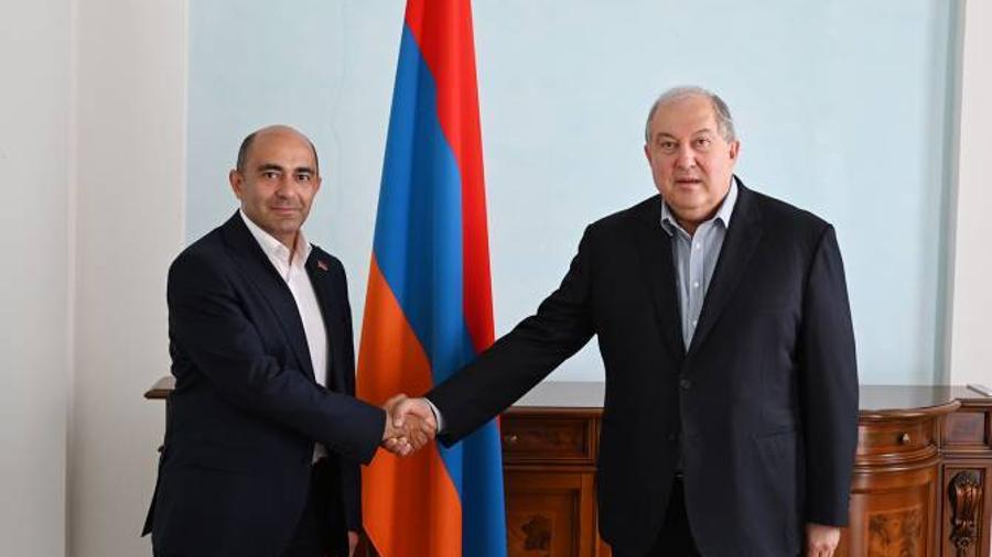 President Sarkissian met with the leader of the "Bright Armenia" party Edmon Marukyan