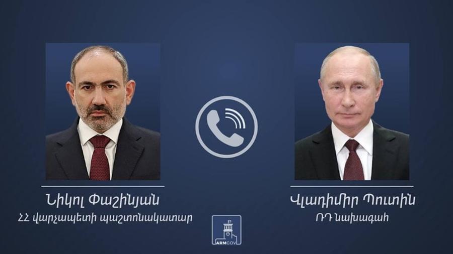 Nikol Pashinyan held a telephone conversation with Russian President Vladimir Putin