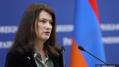 Ann Linde is concerned about the recent tension on the Armenian-Azerbaijani border 