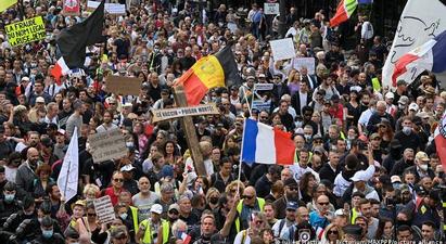 Ֆրանսիայում կորոնավիրուսային սահմանափակումների դեմ բողոքի ցույցերին մասնակցել է ավելի քան 140 000 մարդ |hetq.am|