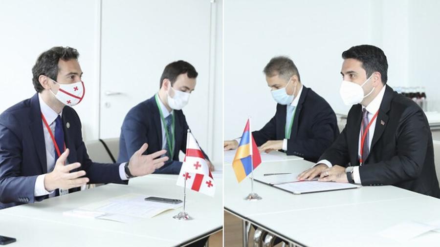 Ալեն Սիմոնյանը Վրաստանի խորհրդարանի նախագահի հետ հանդիպմանը կարևորել է երկու երկրների օրենսդիր մարմինների սերտ համագործակցությունը