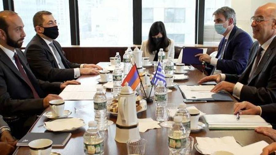The Ministers of Foreign Affairs of Armenia and Greece exchanged views regarding a number of urgent issues of the regional and international agenda