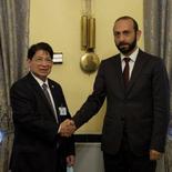 On September 22, Minister of Foreign Affairs Ararat Mirzoyan, participating in the 76th Session of the UN General Assembly in New York, held a meeting with Minister of Foreign Affairs of the Republic of Nicaragua Denis Moncada. During the meeting Minister Mirzoyan underscored the readiness of the Armenian side to develop relations with the Central American states, particularly with Nicaragua. In this regard the formation of the relevant legal framework, as well as the promotion of political dialogue was mutually emphasized. [RA MFA]