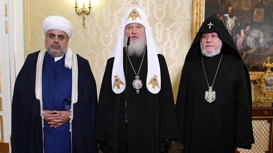 Մոսկվայում հանդիպել են Հայաստանի, Ռուսաստանի և Ադրբեջանի հոգևոր առաջնորդները |armenpress.am|