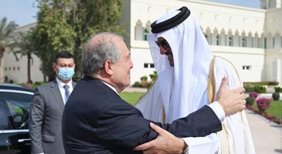 ՀՀ նախագահը հանդիպել է Կատարի Պետության էմիր, շեյխ Թամիմ Բին Համադ Ալ Թանիի հետ