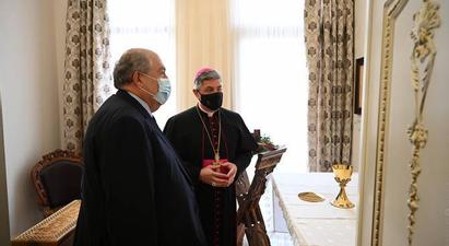 Նախագահ Արմեն Սարգսյանն այցելել է Հայաստանում Սուրբ Աթոռի առաքելական նվիրակություն

