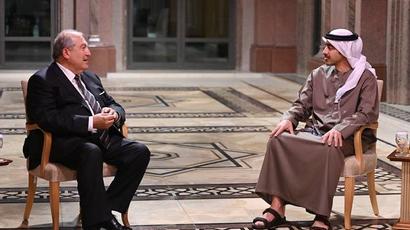 ՀՀ նախագահն ԱՄԷ ԱԳՄՀ նախարարի հետ քննարկել է տարածաշրջանային անվտանգության և կայունության հարցեր

