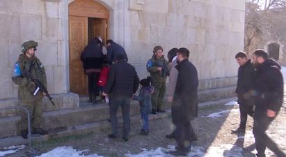Ռուս խաղաղապահների ուղեկցությամբ՝ ավելի քան 150 ուխտավոր Հայաստանից և Լեռնային Ղարաբաղից այցելել է Ամարաս վանական համալիր. ՌԴ ՊՆ |tert.am|