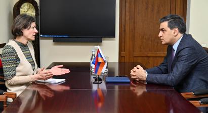 Արման Թաթոյանն ընդունել է Երևանում Եվրոպայի խորհրդի գրասենյակի ղեկավար Մարտինա Շմիդտին