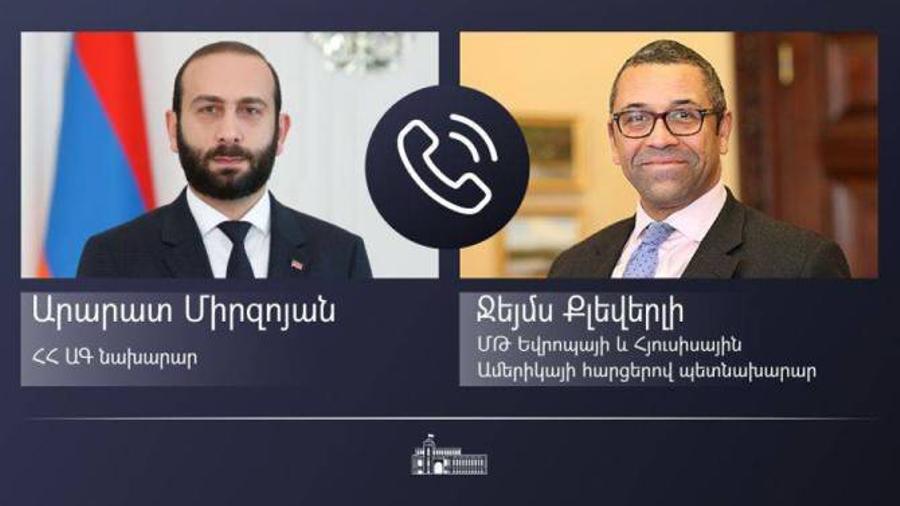 Ararat Mirzoyan and James Cleverly discussed regional security and stability issues 