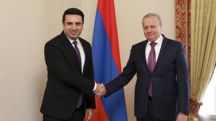 Alen Simonyan and Sergey Kopyrkin touched upon issues related to regional security during the meeting