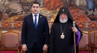 Վրաստանի խորհրդարանի նախագահի հետ հանդիպմանը Կաթողիկոսը իր մտահոգությունն է հայտնել Արցախի ու Հայաստանի նկատմամբ շարունակվող ոտնձգությունների կապակցությամբ