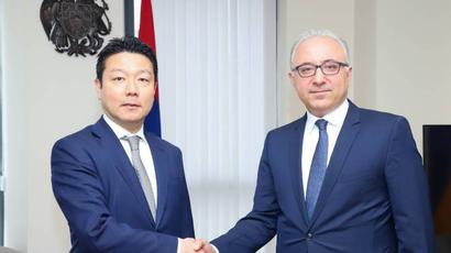 Meeting of the Deputy Foreign Minister of Armenia with the delegation led by the Parliamentary Vice-Minister for Foreign Affairs of Japan
