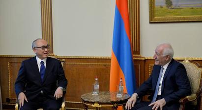 ՀՀ նախագահն ու Ֆուկուսիմա Մասանորին մտքեր են փոխանակել հայ-ճապոնական երկկողմ օրակարգի և փոխգործակցության խորացման շուրջ

