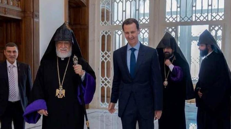 Ն.Ս.Օ.Տ.Տ. Արամ Ա կաթողիկոսը հանդիպել է Սիրիայի նախագահ Բաշար ալ Ասադին

