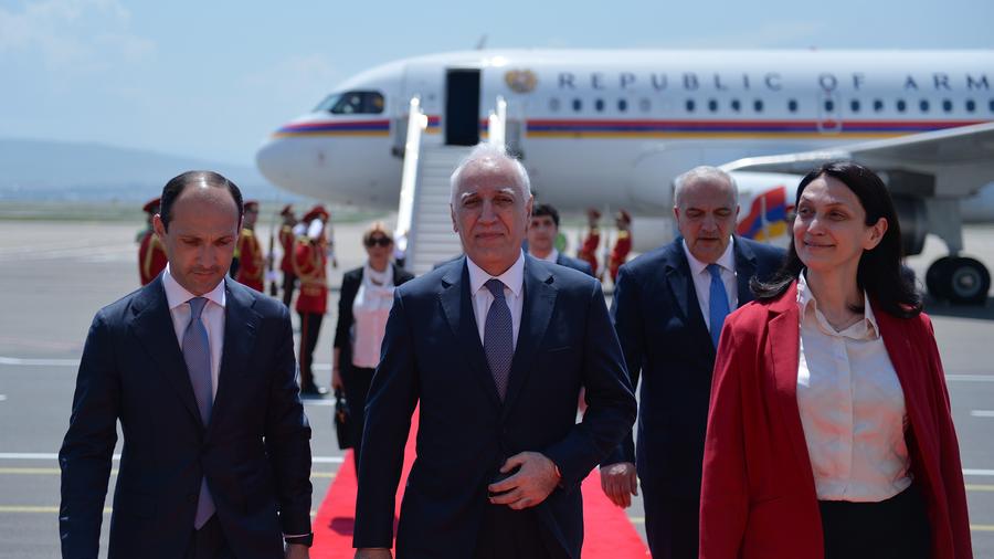 President Vahagn Khachaturyan arrives in Georgia on an official visit

