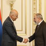 Prime Minister Nikol Pashinyan received the delegation led by Greek Foreign Minister Nikos Dendias. The Prime Minister welcomed the visit of Mr. Dendias to Yerevan and noted the importance of the dynamic development of Armenian-Greek relations. Nikol Pashinyan expressed confidence that this visit will give a new impetus to bilateral cooperation. At the same time, the head of the RA government emphasized the importance of the tripartite meeting of the foreign ministers of Armenia, Greece, and Cyprus held in New York in terms of jointly facing challenges, ensuring stability and peace in the region, as well as expanding relations in different directions. The Prime Minister expressed hope that high-level mutual visits will be intensive.