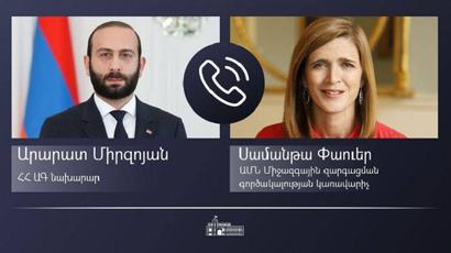 Арарат Мирзоян и Саманта Пауэр коснулись вывода азербайджанских войск с суверенной территории Республики Армения 