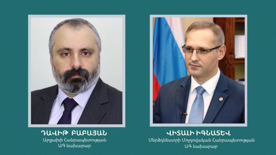 Minister of Foreign Affairs of Artsakh Davit Babayan had a conversation with Foreign Minister of Moldova Vitaly Ignatiev 