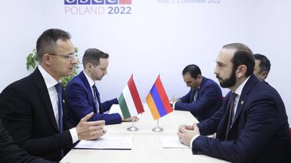 A meeting between the Ministers of Foreign Affairs of Armenia and Hungary Ararat Mirzoyan and Peter Siyarto took place