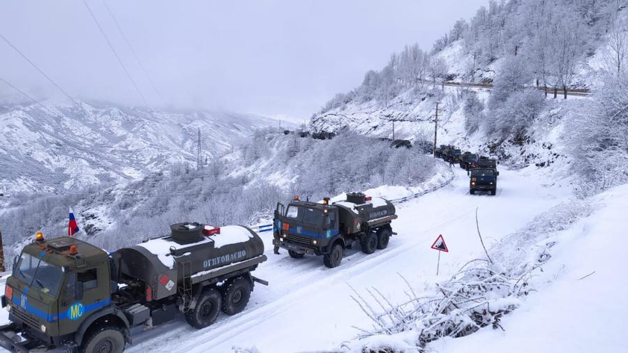 About 20 vehicles of the Russian peacekeeping troops passed through the Lachin corridor