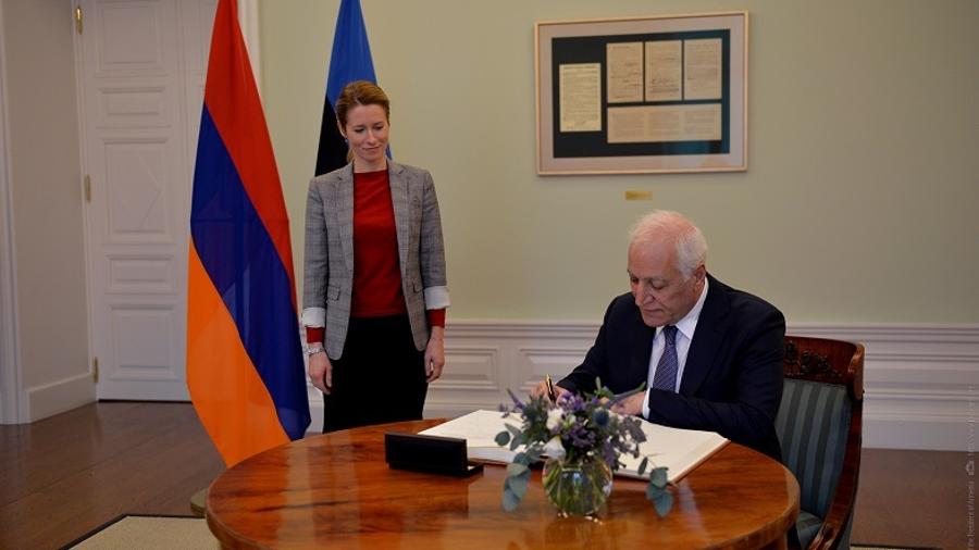 Հայաստանի նախագահը և Էստոնիայի վարչապետն անդրադարձել են անվտանգային և տարածաշրջանային նշանակության հարցերի