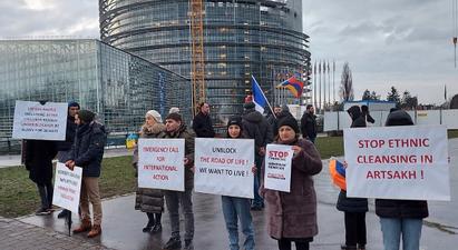Today in the French city of Strasbourg, in front of the European Parliament, a protest was held in support of Artsakh