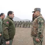 Minister of Defense Suren Papikyan's tours to all military units and military units of the Defense Ministry have started. They will be continuous. The purpose of the unexpected visits is to get acquainted with the process of organization of the service, the discipline, and morale of the servicemen, the social and living conditions, the furnishing of the front line, and the progress of the construction works.