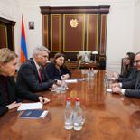 RA Deputy Prime Minister Tigran Khachatryan had a working discussion with representatives of the World Bank (WB) group on February 3. The bank's delegation was headed by WB South Caucasus Regional Director Sebastian Molineus and WB Yerevan Office Director Carolin Geginat.