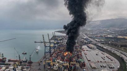 Թուրքիայի նավահանգիստներից մեկում երկրաշարժից հետո հրդեհ է բռնկվել