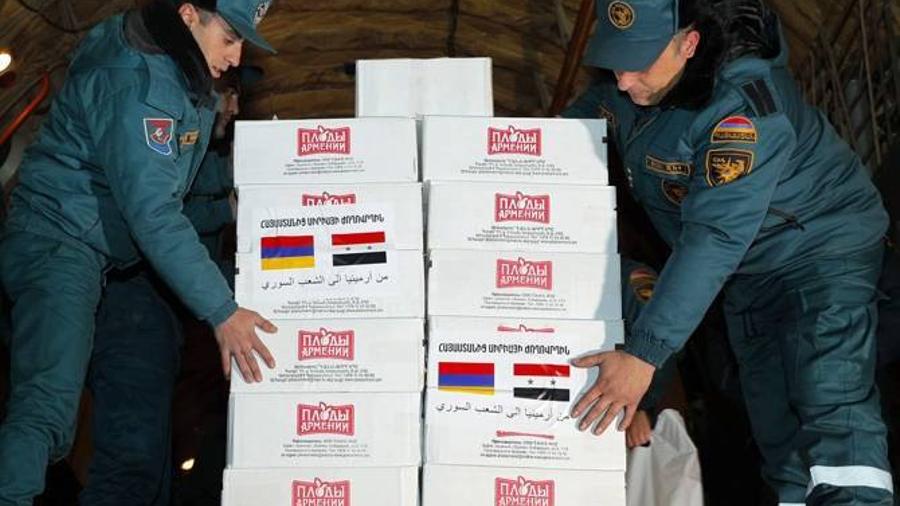 Armenia sent 30 tons of aid to Syria affected by the earthquake