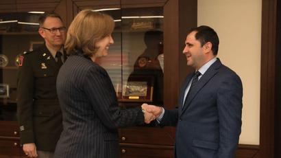 Suren Papikyan and the newly appointed US Ambassador to Armenia discussed issues related to the development of Armenian-American cooperation in the defense sector