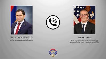 Սուրեն Պապիկյանը հեռախոսազրույց է ունեցել ԱՄՆ պաշտպանության քարտուղարի քաղաքականության հարցերով տեղակալի հետ