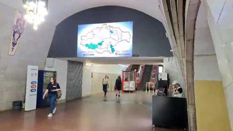 Մետրոյի կայարանում պատմական Հայաստանի քարտեզը մաշված էր, այն հիմա լեդ էկրանի վրա է
