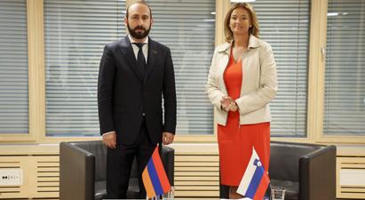 Հայաստանի և Սլովենիայի ԱԳ նախարարների հանդիպման օրակարգում եղել են տարածաշրջանային անվտանգության հարցեր
