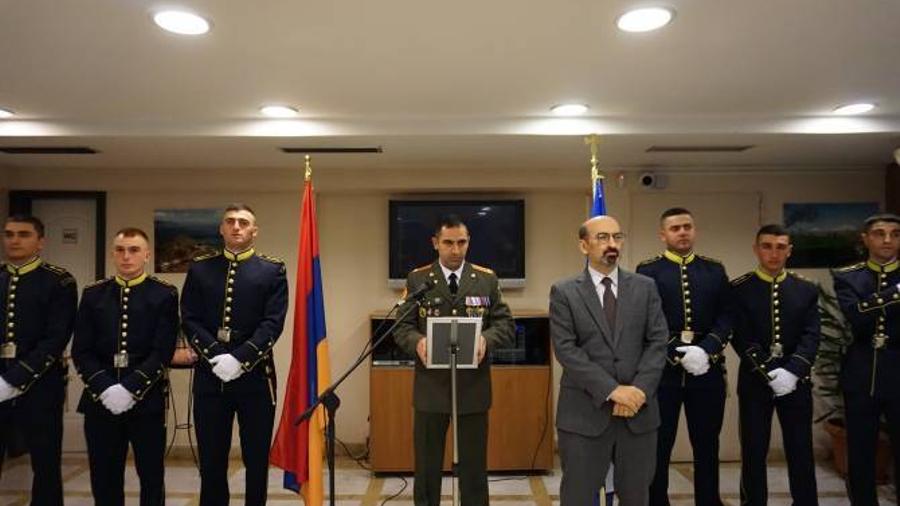 Հունաստանում Հայաստանի դեսպանության շենքում նշվել է ՀՀ զինված ուժերի կազմավորման 32-ամյակը