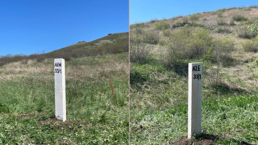 ՀՀ-ի և Ադրբեջանի սահմանին գեոդեզիական չափումների հիման վրա տեղադրվել է առաջին սահմանային սյունը
