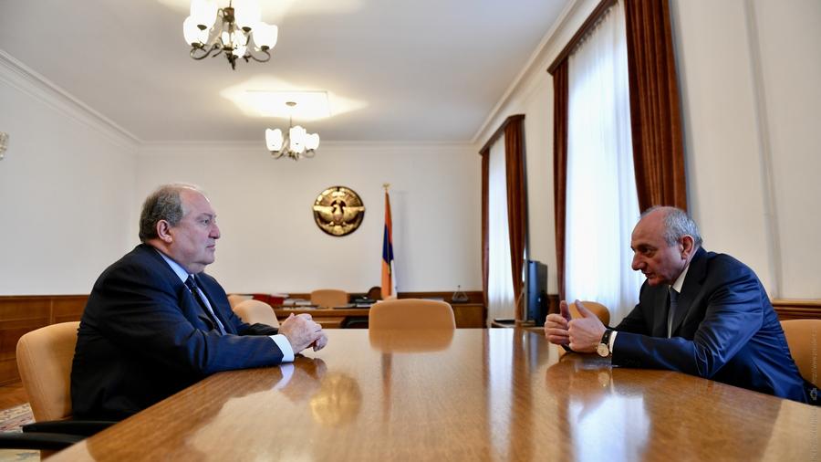 Նախագահ Արմեն Սարգսյանը հանդիպել է Արցախի նախագահ Բակո Սահակյանի հետ