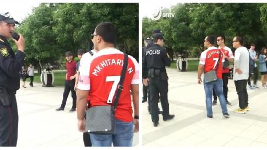 Բաքվում ոստիկանները կանգնեցնում և ստուգում են Մխիթարյանի մարզաշապիկով երկրպագուներին |24news.am|