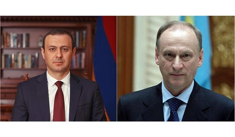 ՀՀ և ՌԴ անվտանգության խորհուրդների քարտուղարները քննարկել են հայ- ադրբեջանական սահմանին ստեղծված իրավիճակը